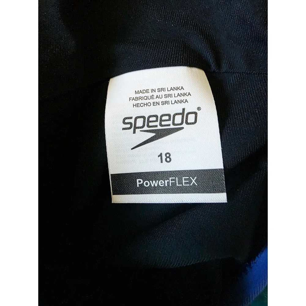 Speedo Womens 18 PowerFLEX One‎ Piece Swimsuit Hyper Blue NWT RV $68